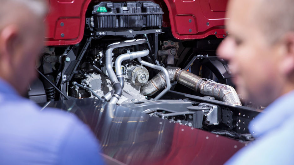Alternatief voor de dieselmotor voor bijzondere toepassingen: Actros NGT met gasmotor.