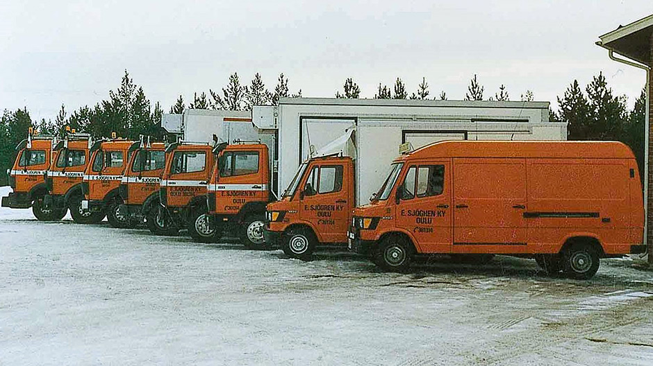 Flawless: at the beginning of the 90s the Sjögren fleet was made up entirely of Mercedes-Benz vehicles.