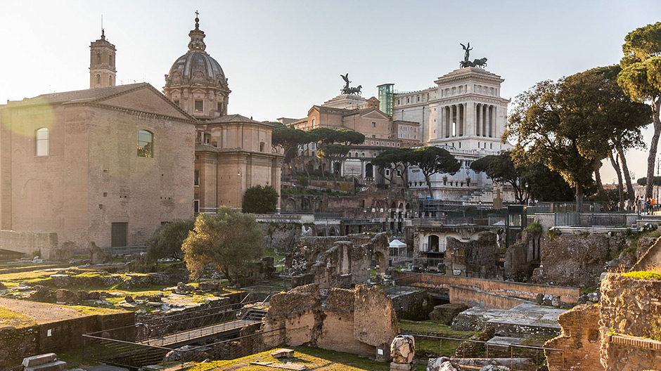 Ongeplande omweg naar een van de meest fascinerende steden ter wereld: In Rome bezochten Andrea en Mike het antieke Colosseum en veel andere bezienswaardigheden.