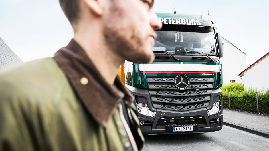 Active Brake Assist 4 is the first truck emergency brake system with pedestrian detection.