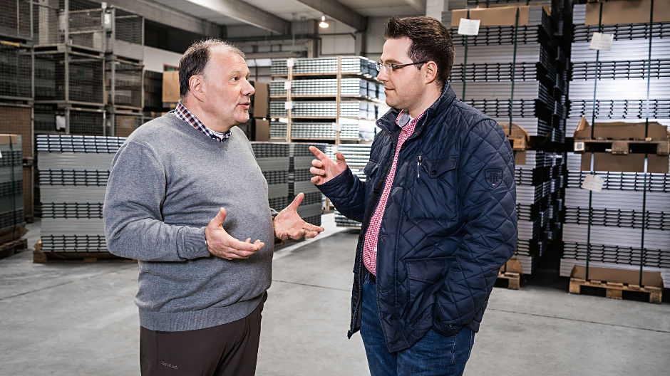 Two generations. Berthold Liedhegener (left) started the company in 1984. His son David joined the management in 2012.