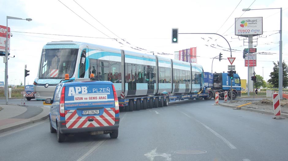 Přeprava tramvaje T28 ze Škoda Transportation, a. s., do Konye v Turecku.