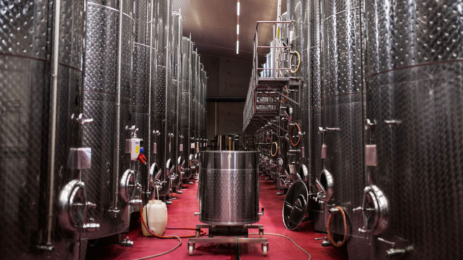 Die hochwertigen Anlagen sind hauptsächlich auf die Produktion von Weißwein ausgelegt.