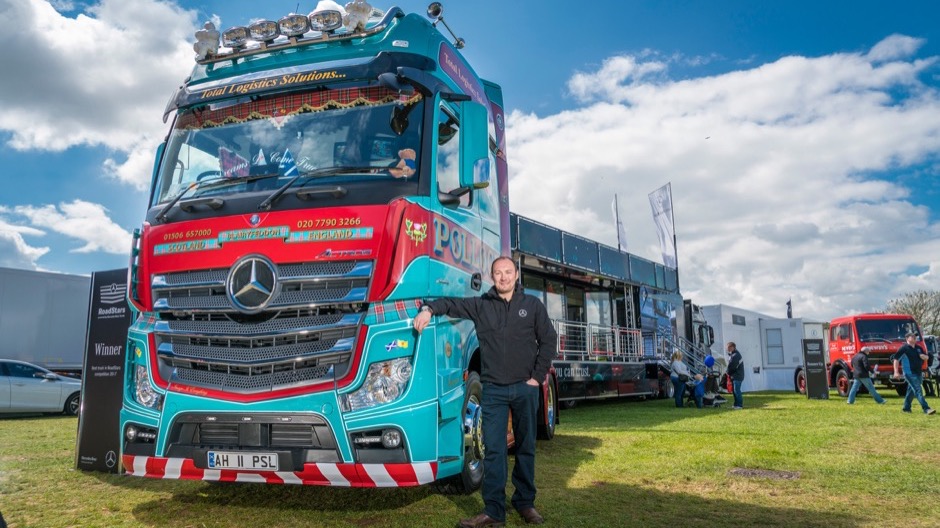 Allan Holt and his Actros.